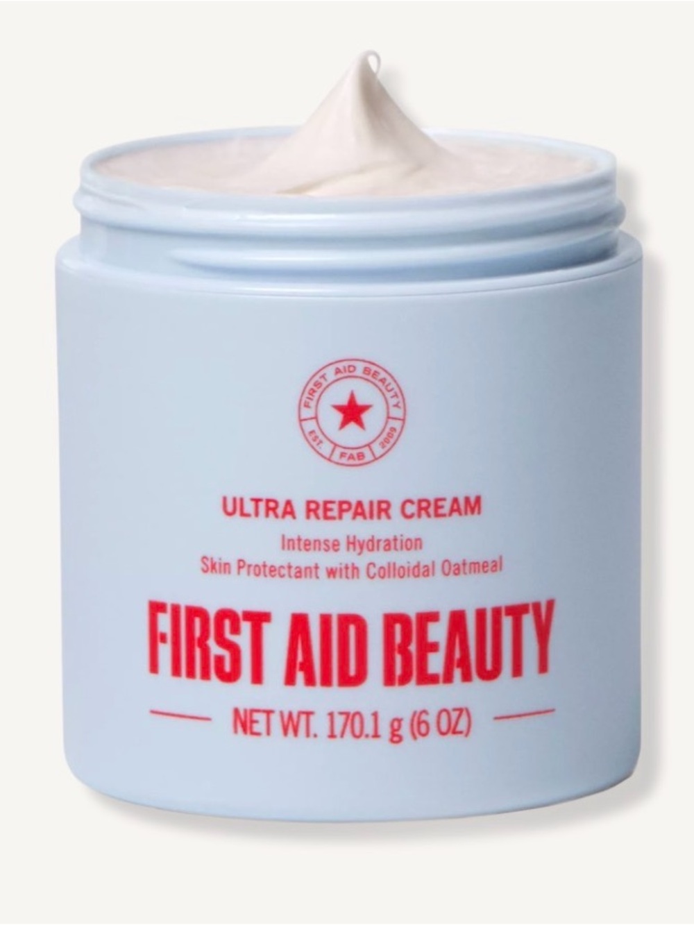 First Aid Beauty Ultra Repair Cream - Light Blue & Red Jar